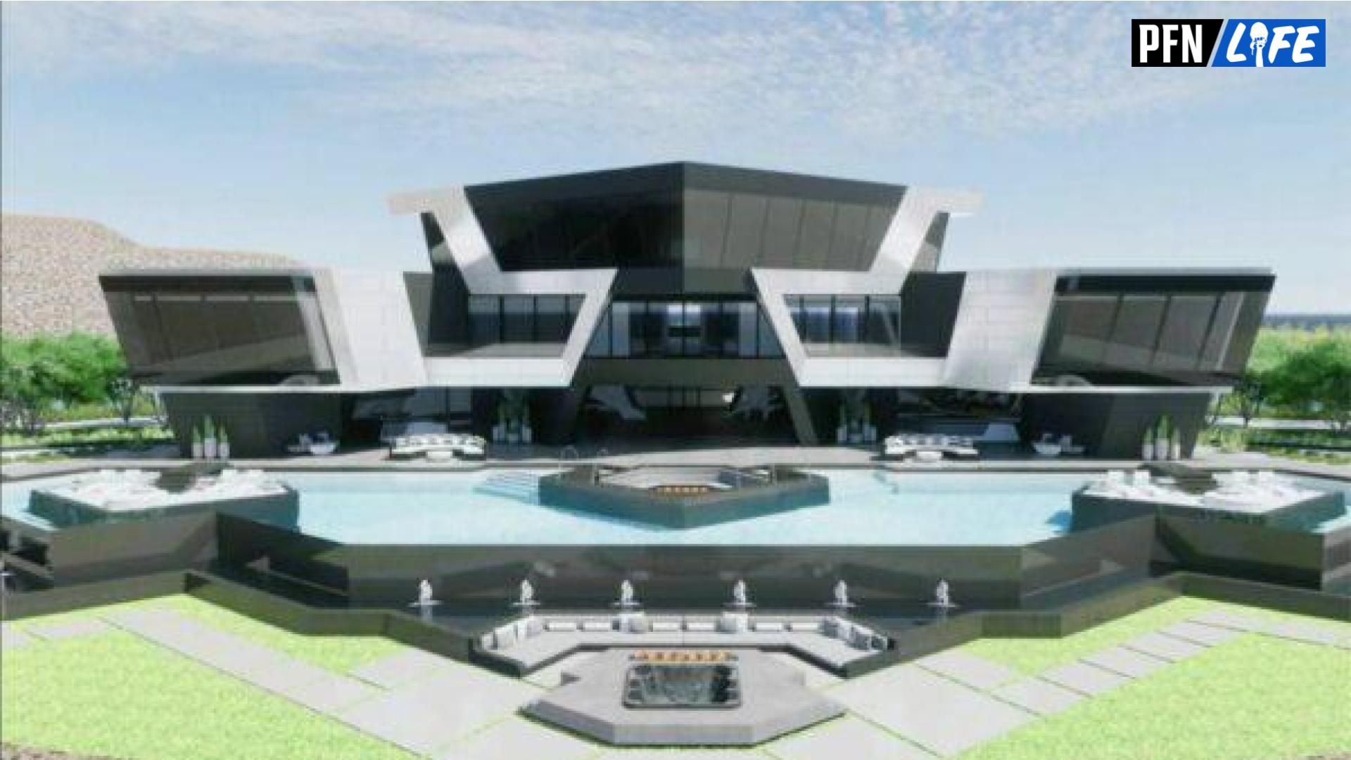 The plans for Las Vegas Raiders owner Mark Davis' work-in-progress mansion.