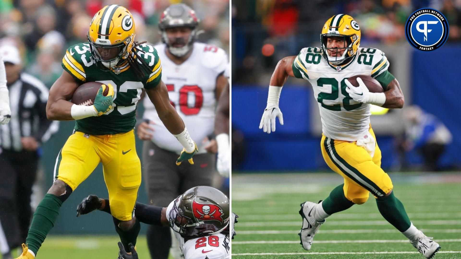 Aaron Jones and AJ Dillon Start/Sit Week 16: Should You Start the Packers' RBs vs. the Panthers?