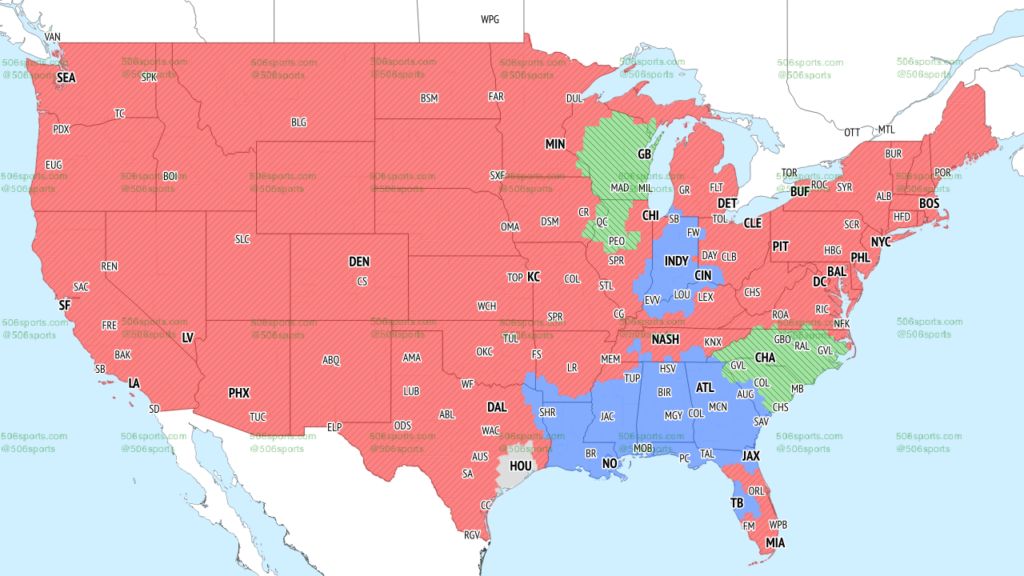 FOX Week 16 Early NFL Covergae Map