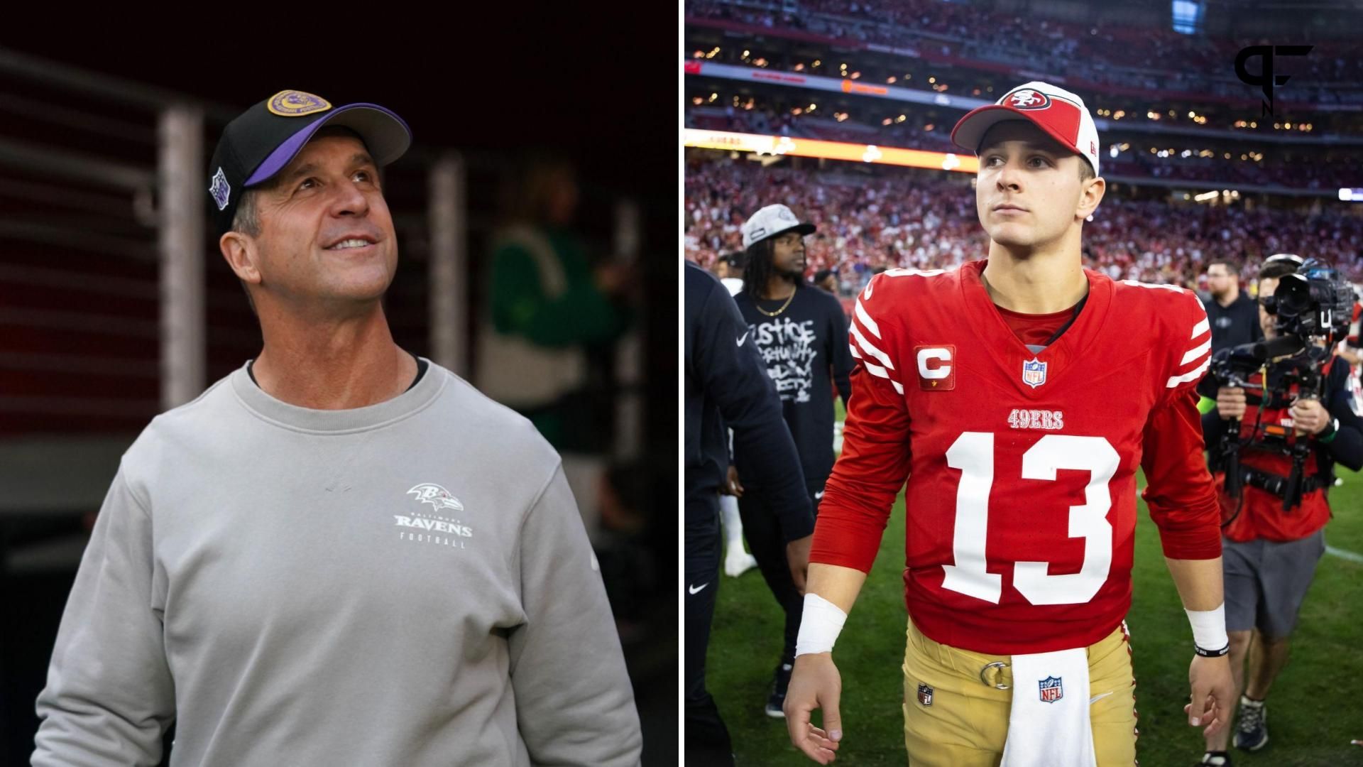 John Harbaugh and Brock Purdy Go Viral In Hilarious Back and Forth After Monday Night Football - 