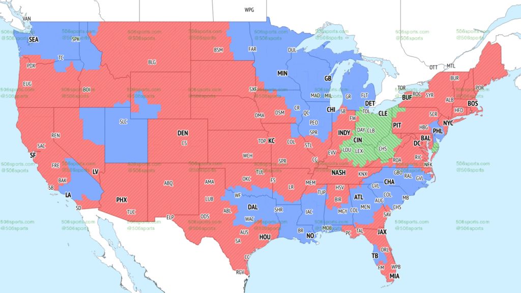 CBS Week 18 Early NFL Coverage Map