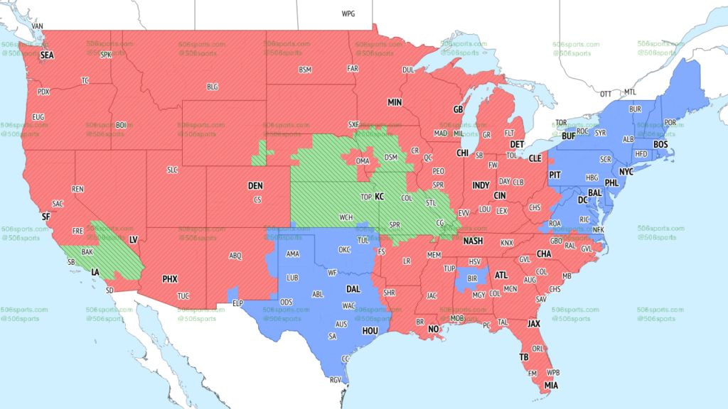 CBS Week 18 Late NFL Coverage Map