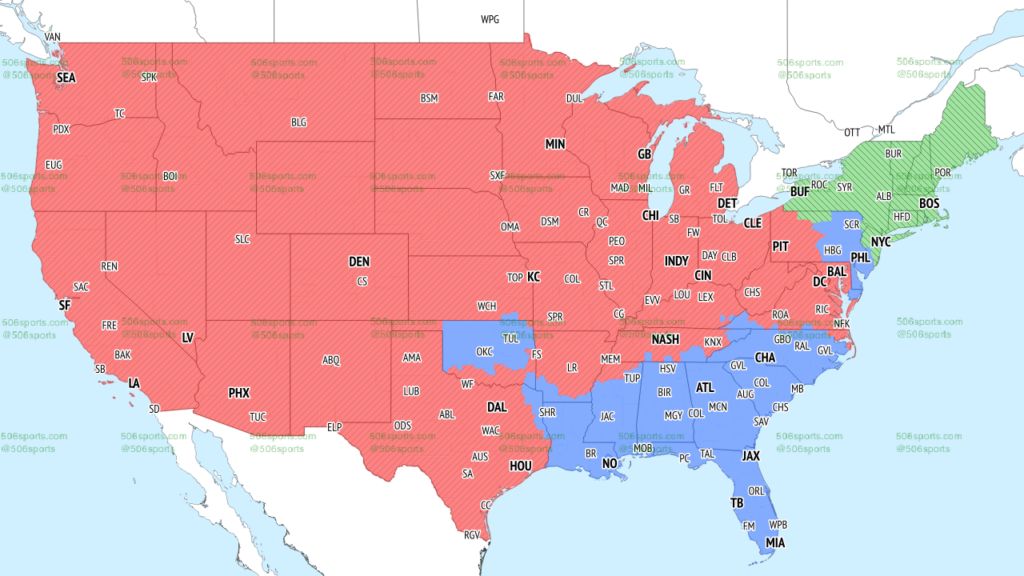 FOX Week 18 Early NFL Coverage Map