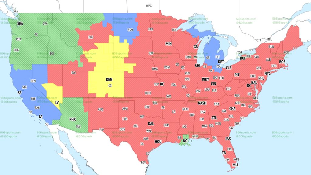 FOX Week 18 Late NFL Coverage Map