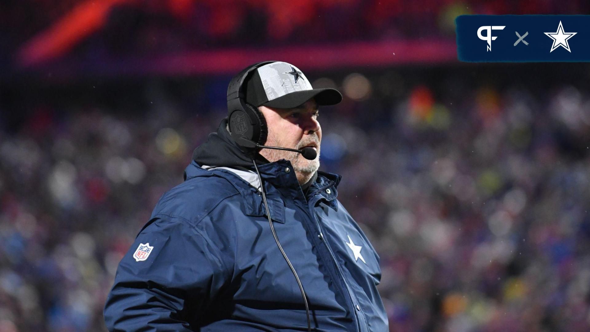 Dallas Cowboys head coach Mike McCarthy looks on in the first half against the Buffalo Bills at Highmark Stadium