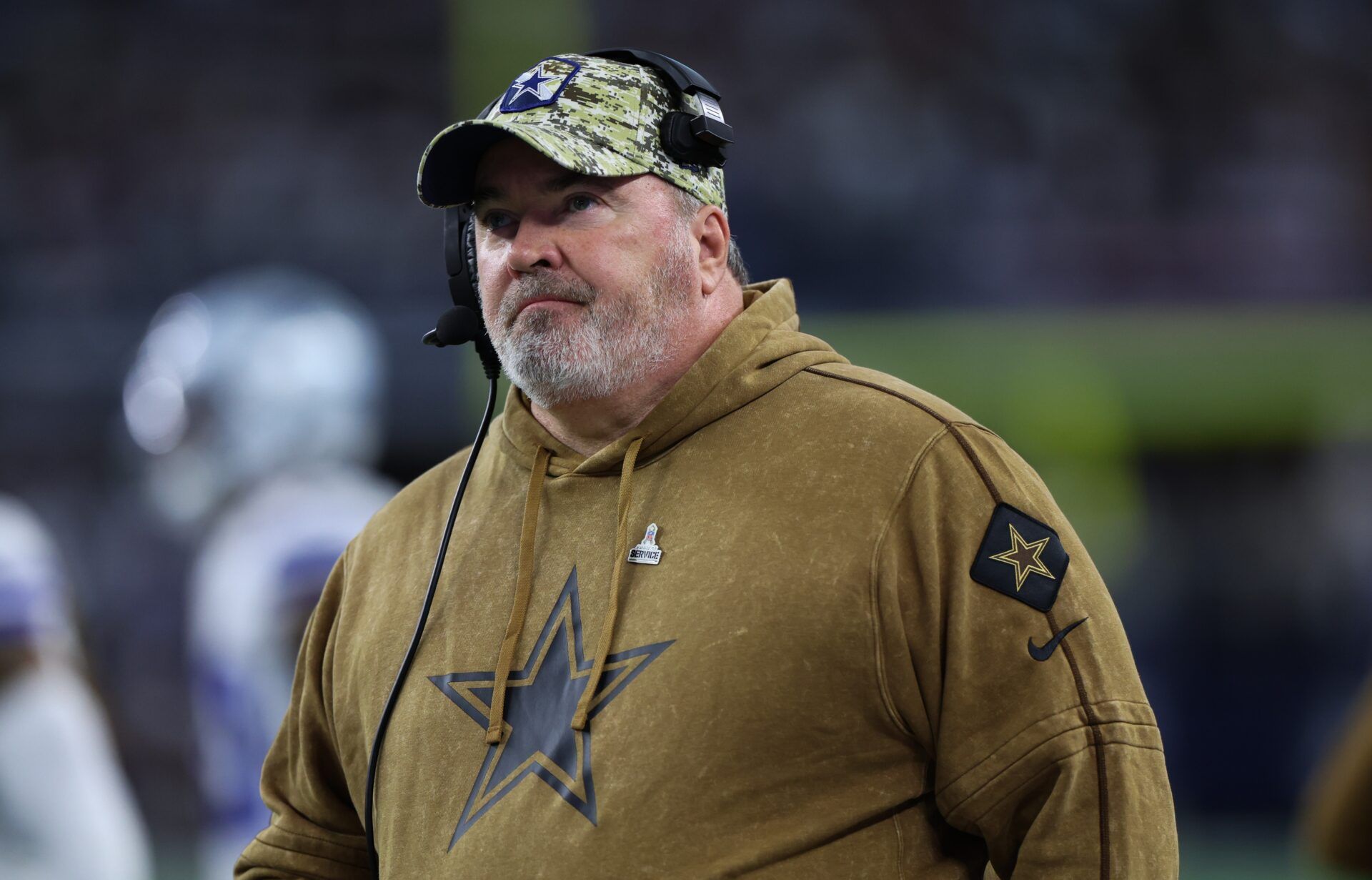 Dallas Cowboys head coach Mike McCarthy during the game against the New York Giants at AT&T Stadium.