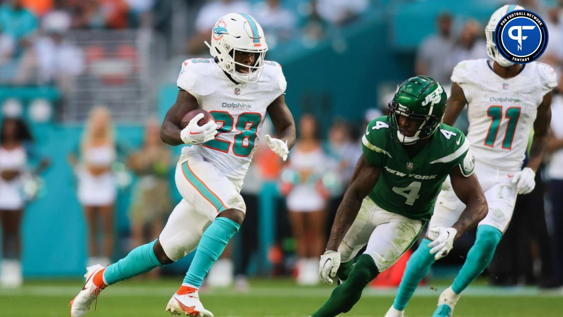 Miami Dolphins running back De'Von Achane.