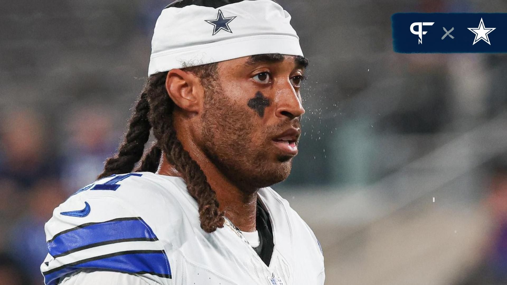 Dallas Cowboys cornerback Stephon Gilmore (21) looks on before the game against the New York Giants at MetLife Stadium.