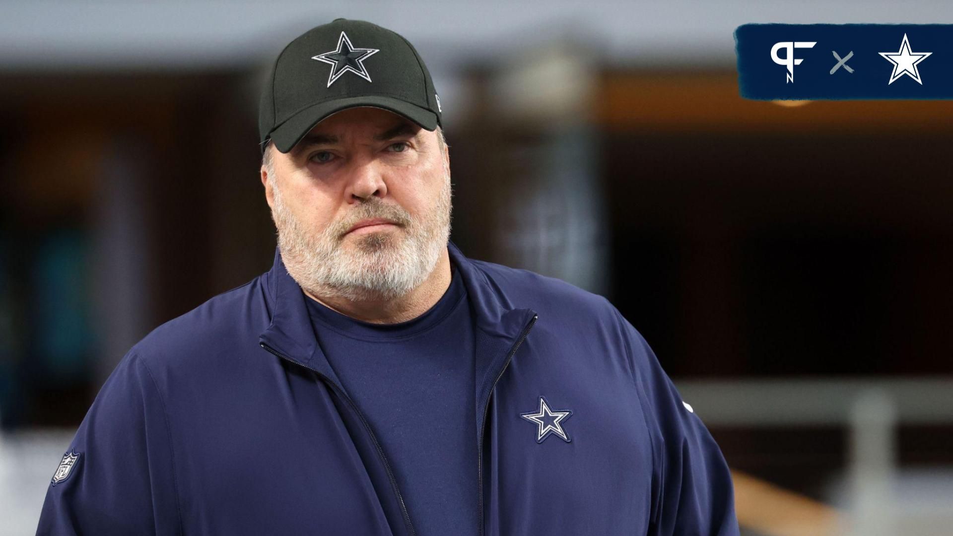 Dallas Cowboys head coach Mike McCarthy before the 2024 NFC wild card game against the Green Bay Packers at AT&T Stadium.