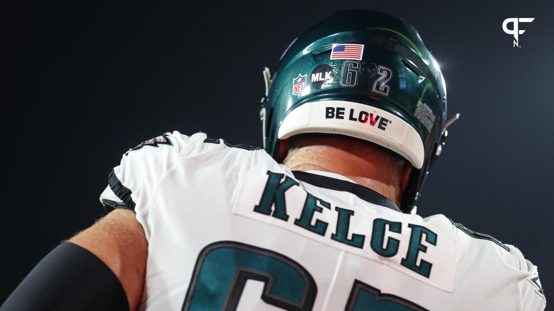 Philadelphia Eagles center Jason Kelce (62) during the Wild Card game against the Tampa Bay Buccaneers.