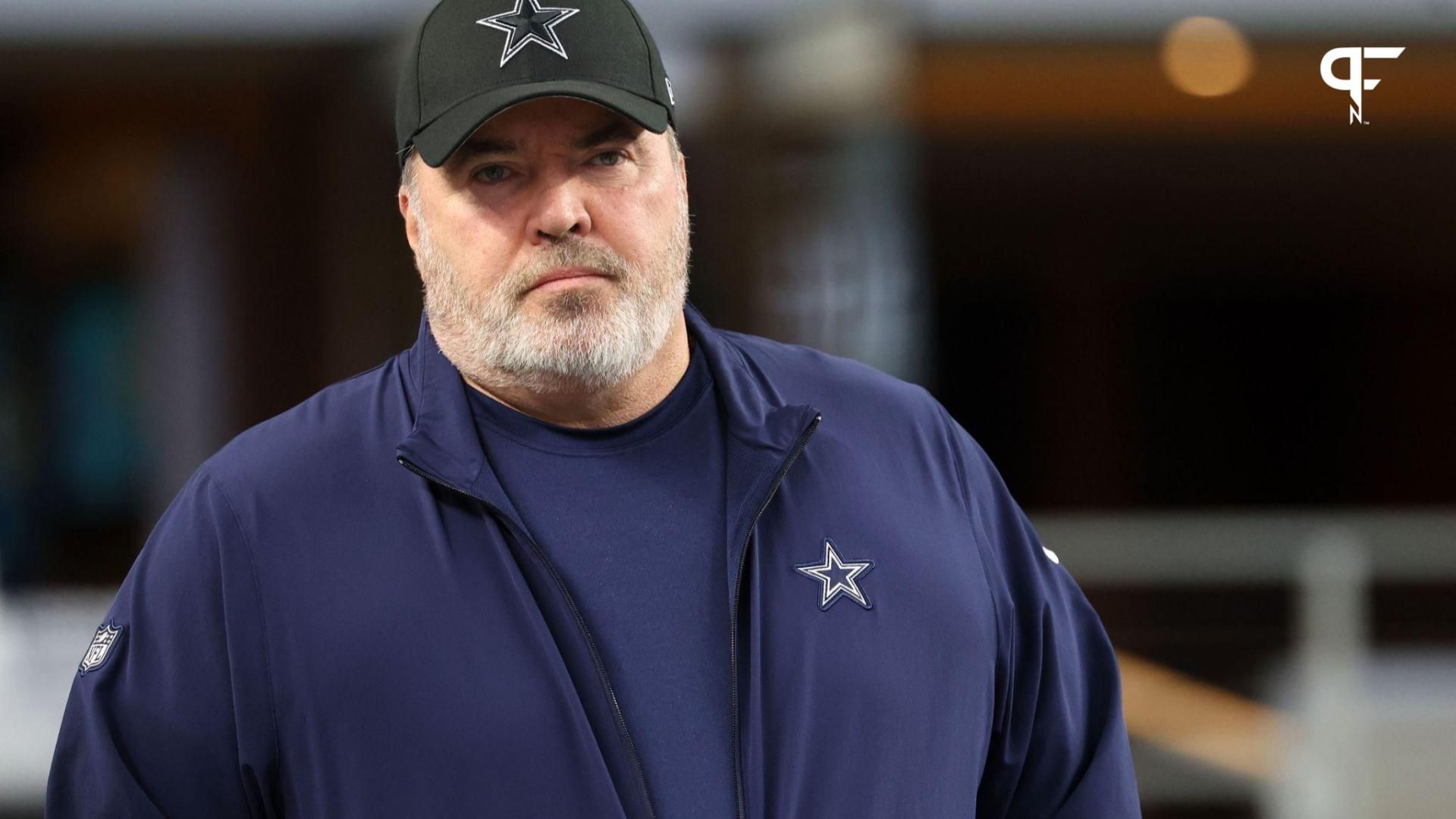 Dallas Cowboys head coach Mike McCarthy before the 2024 NFC Wild Card game against the Green Bay Packers.