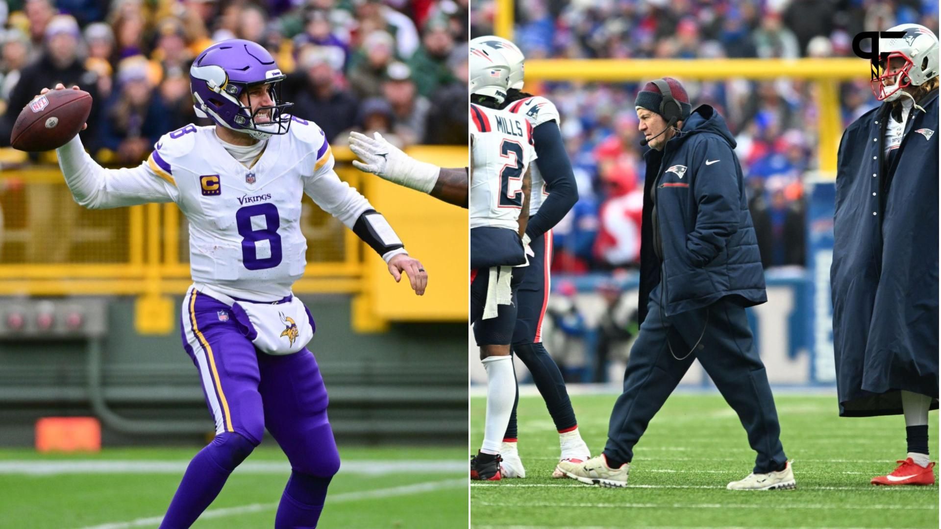 Minnesota Vikings quarterback Kirk Cousins (8) gets pressure from Green Bay Packers linebacker Kenny Clark (97) in the first quarter at Lambeau Field.