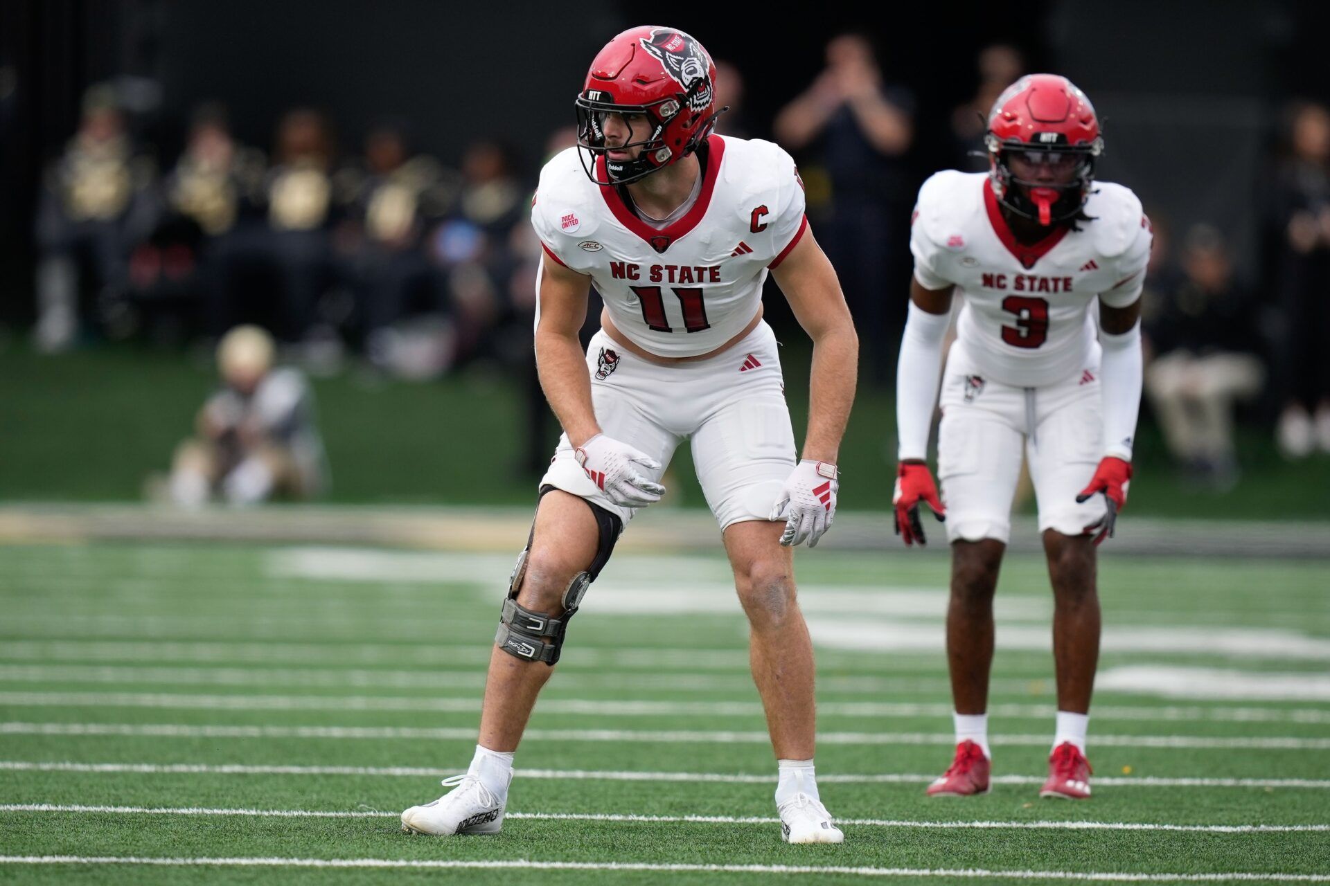 North Carolina State Wolfpack linebacker Payton Wilson (11) during the first half at Allegacy Federal Credit Union Stadium.