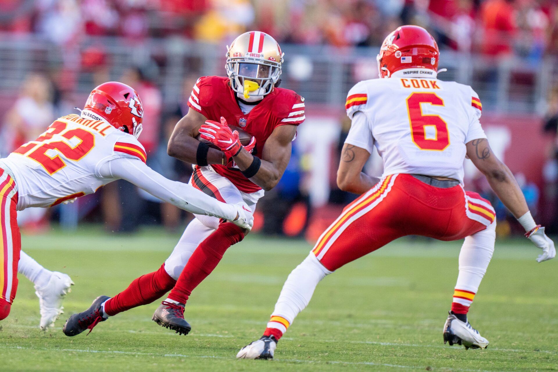 San Francisco 49ers wide receiver Ray-Ray McCloud III (3) during the fourth quarter against the Kansas City Chiefs at Levi's Stadium.