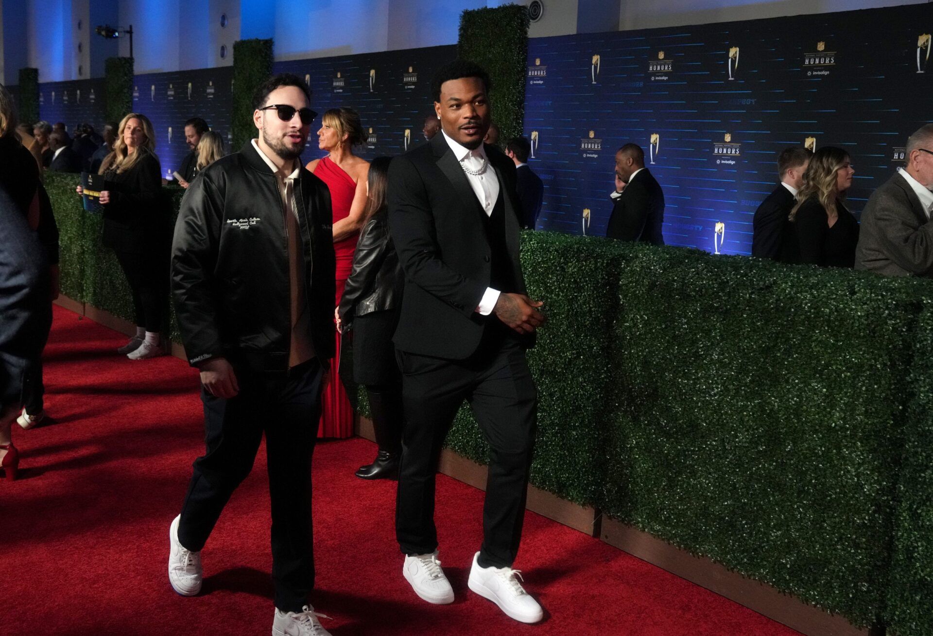 Derwin James of the Los Angeles Chargers walks the red carpet before the NFL Honors awards.