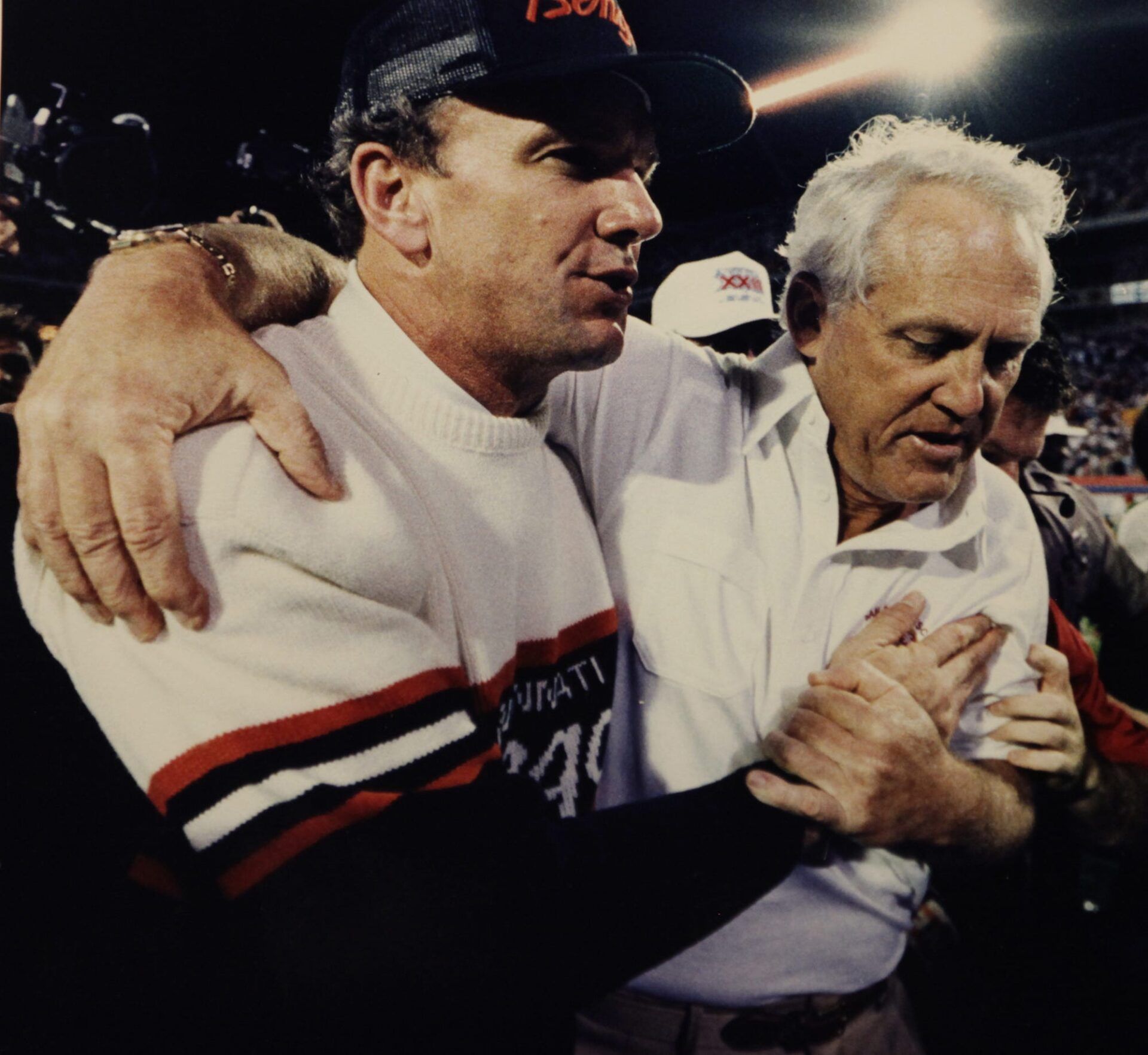 Bengals head coach Sam Wyche, left, and San Francisco head coach Bill Walsh said \