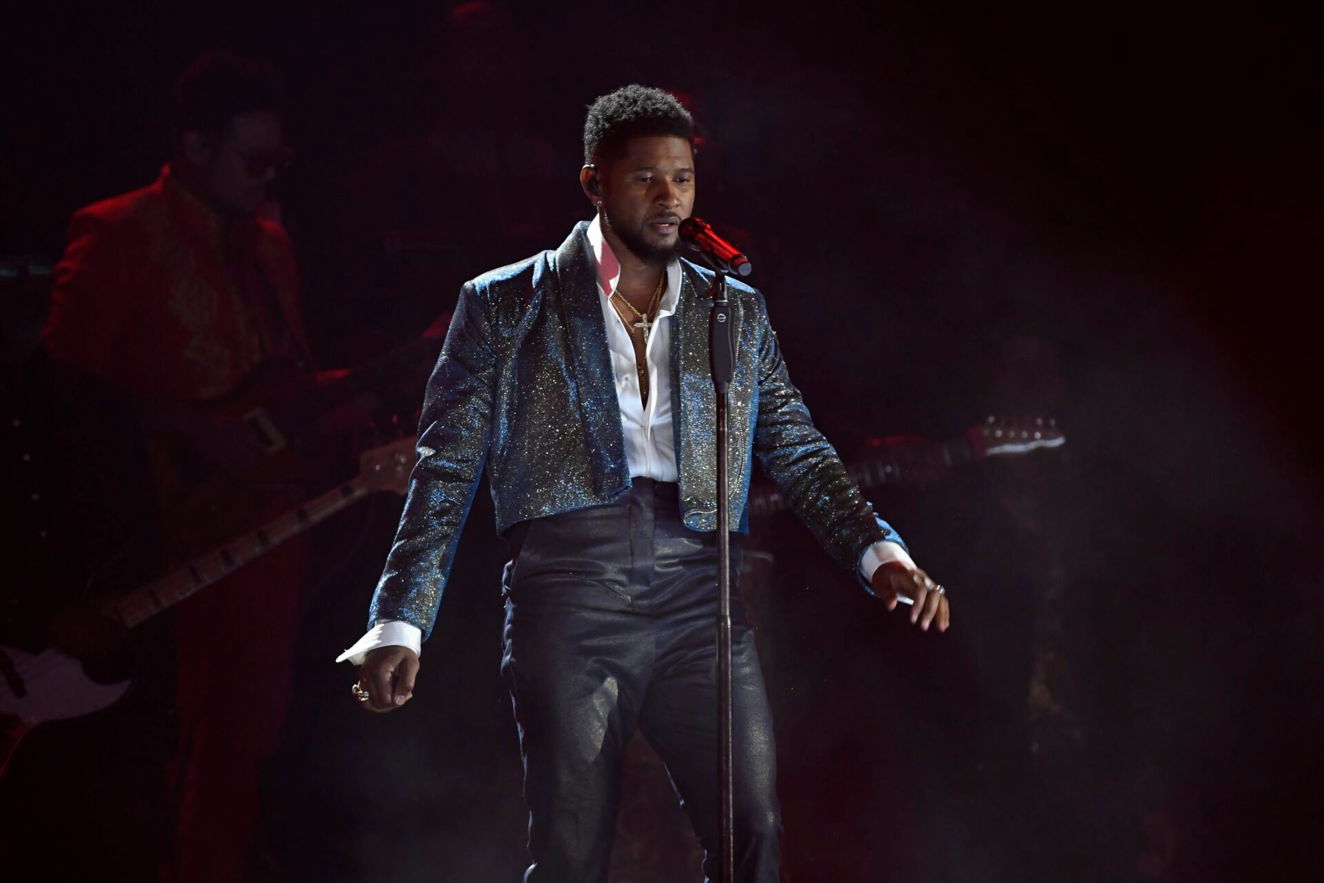 Usher performs a Prince tribute during the 62nd annual GRAMMY Awards on Jan. 26, 2020 at the STAPLES Center in Los Angeles, Calif.