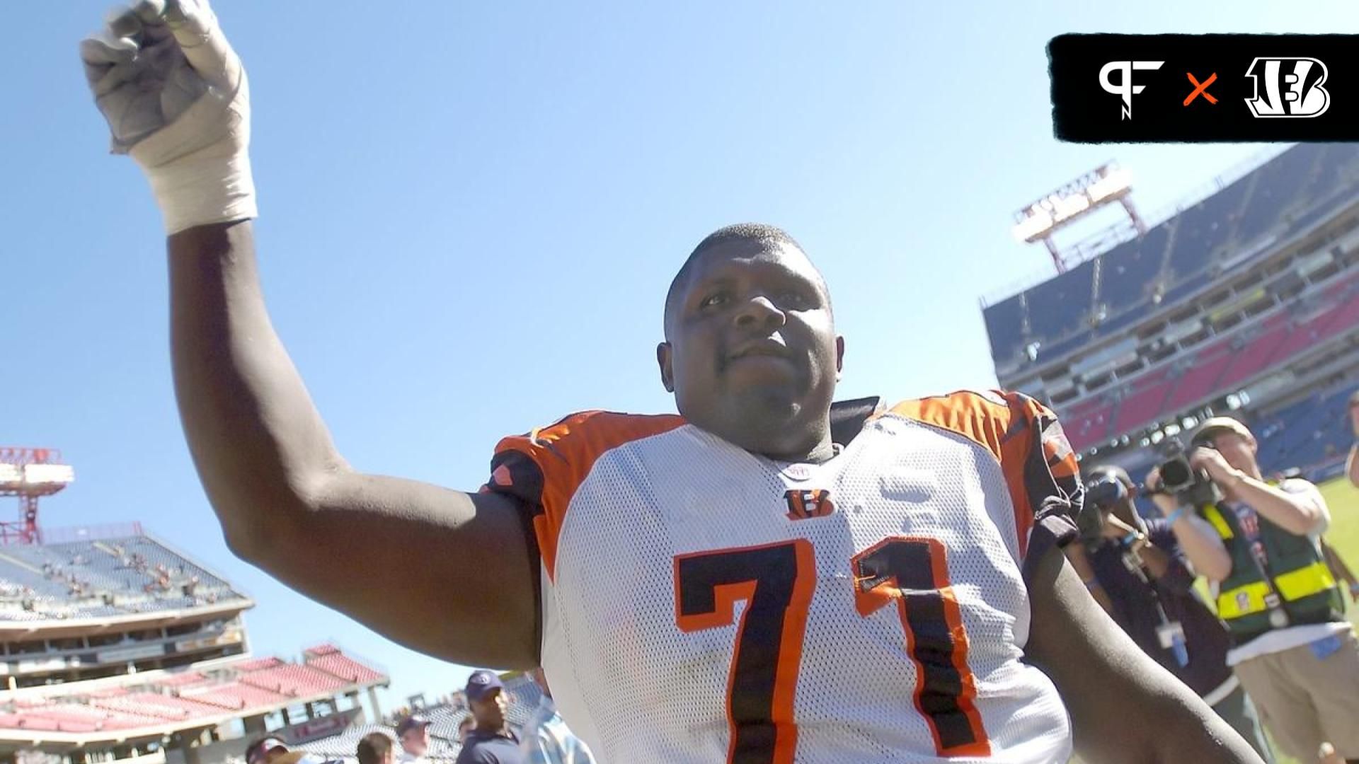 Cincinnati Bengals OL Willie Anderson (71) celebrates after a win.