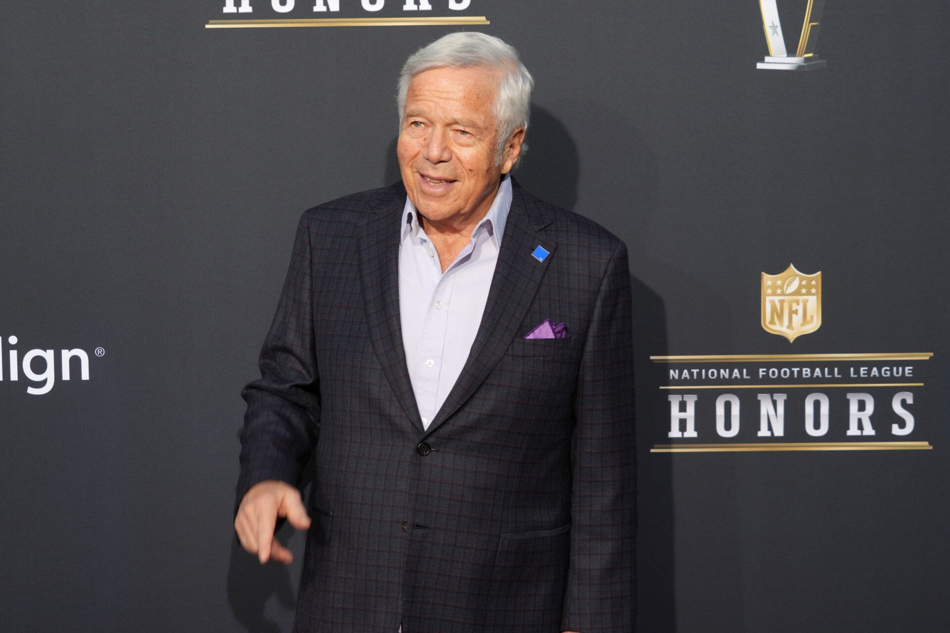 Robert Kraft on the red carpet before the NFL Honors show at Resorts World Theatre.