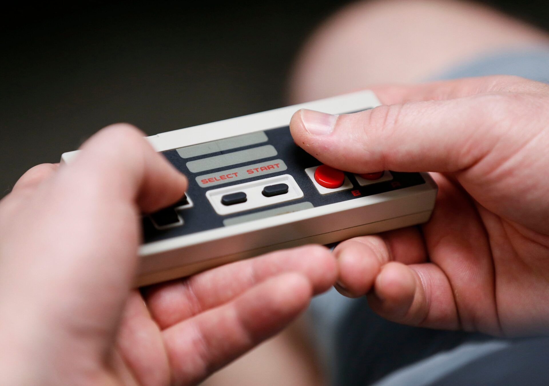 Dan Chilton, 39, plays Tetris on an original Nintendo at the efactory on Saturday, Sept. 28, 2019. Chilton is heading to Portland in a few weeks to attempt to qualify for the world Tetris championship.