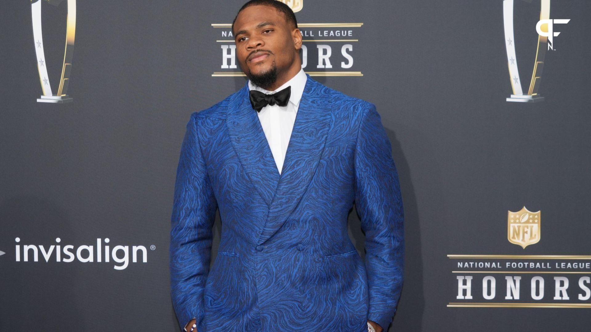 Micah Parsons on the red carpet before the NFL Honors show at Resorts World Theatre.