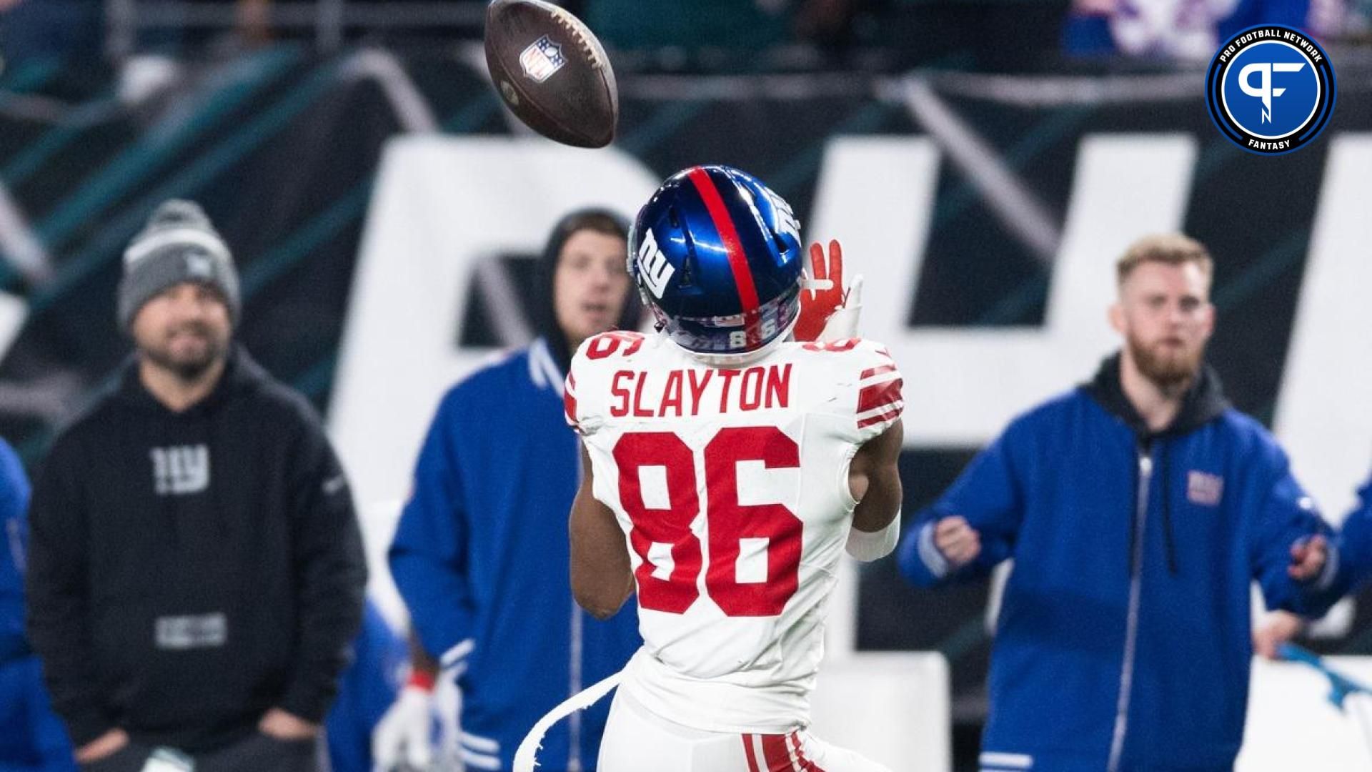 New York Giants wide receiver Darius Slayton (86) catches a touchdown pass against the Philadelphia Eagles during the fourth quarter at Lincoln Financial Field.