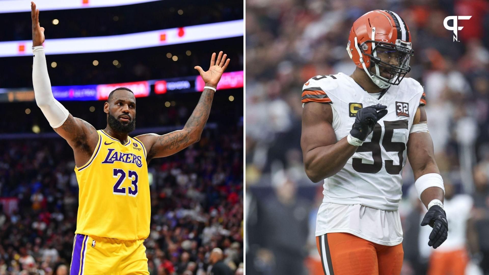 LeBron James Calls Workout Partner Myles Garrett an 'Absolute Beast'