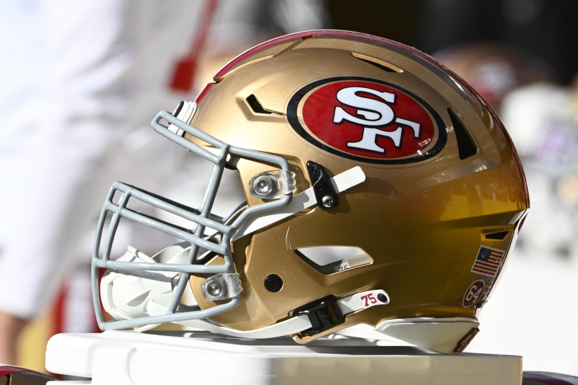 San Francisco 49ers helmet.