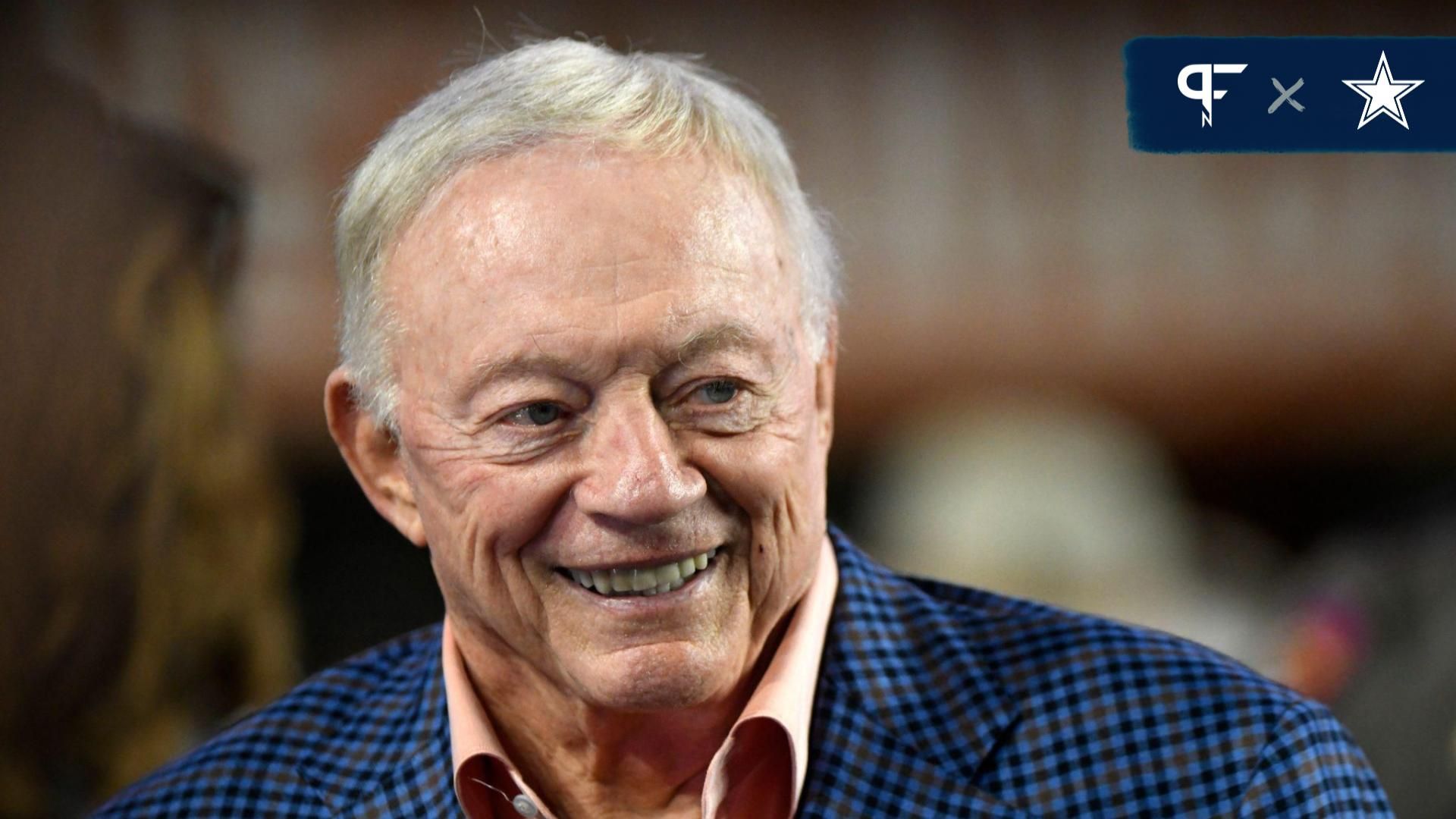 Dallas Cowboys owner and general manager Jerry Jones attends the Big 12 football game between Texas Tech and Texas, Friday, Nov. 24, 2023, at Darrell K. Royal-Texas Memorial Stadium in Austin.