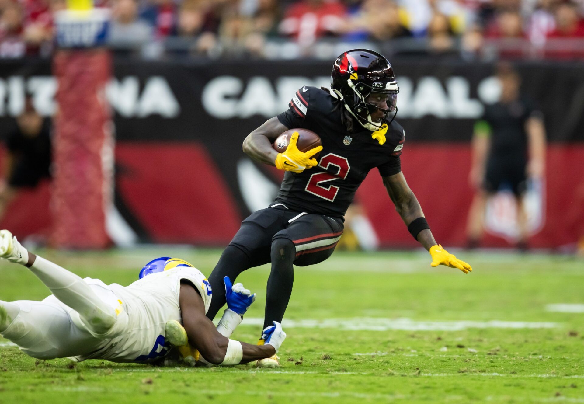 Arizona Cardinals wide receiver Marquise Brown (2) against the Los Angeles Rams at State Farm Stadium.