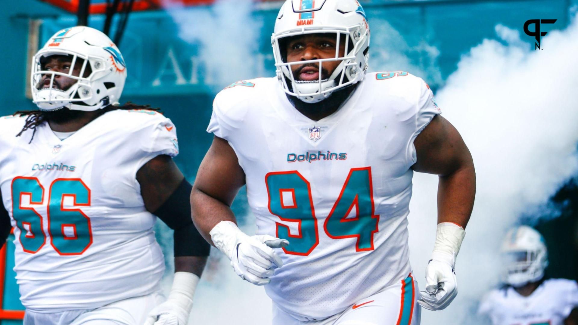 Miami Dolphins DT Christian Wilkins (94) runs out of the tunnel.