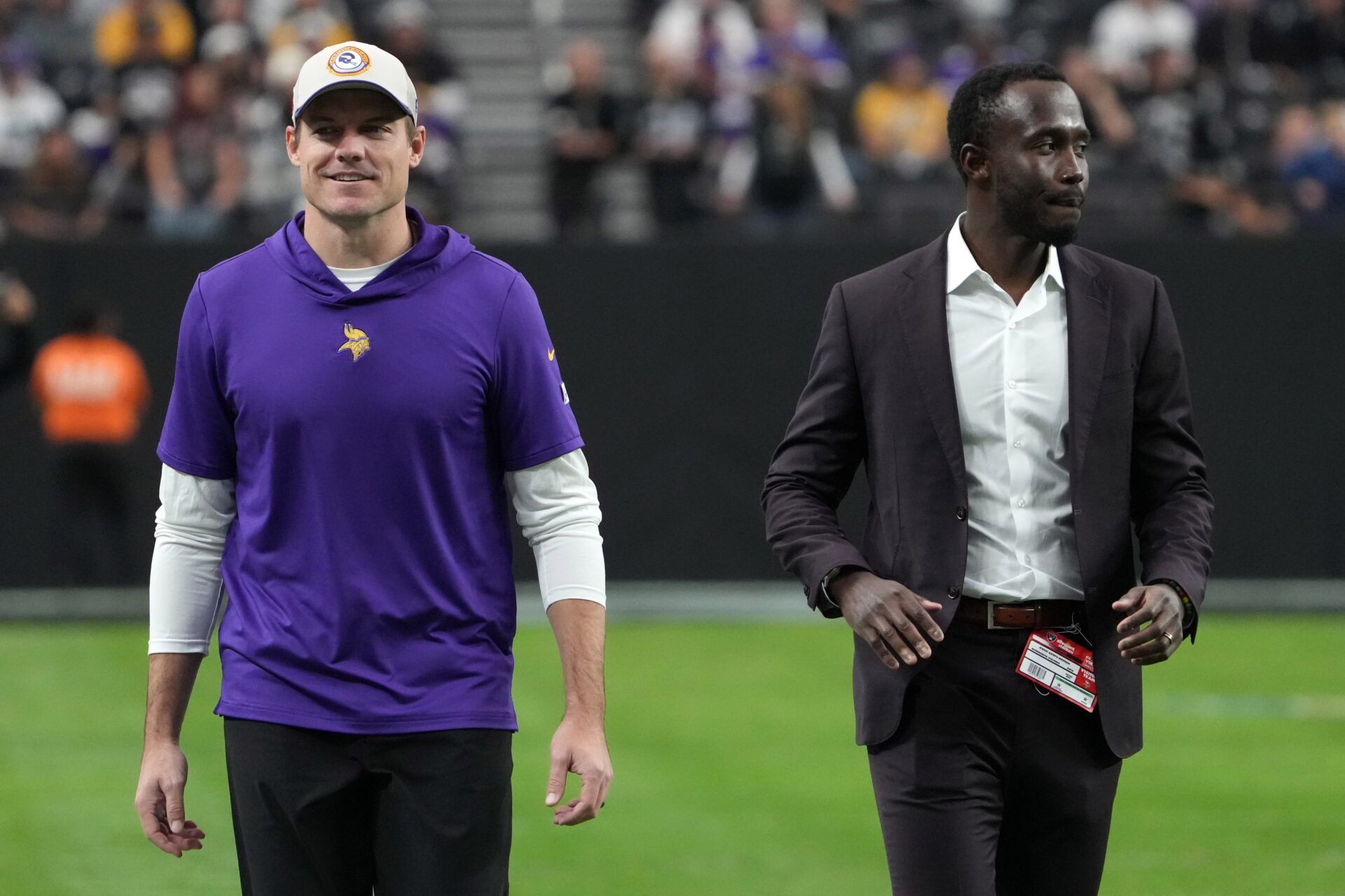 Minnesota Vikings head coach Kevin O'Connell and general manager Kwesi Adofo-Mensah