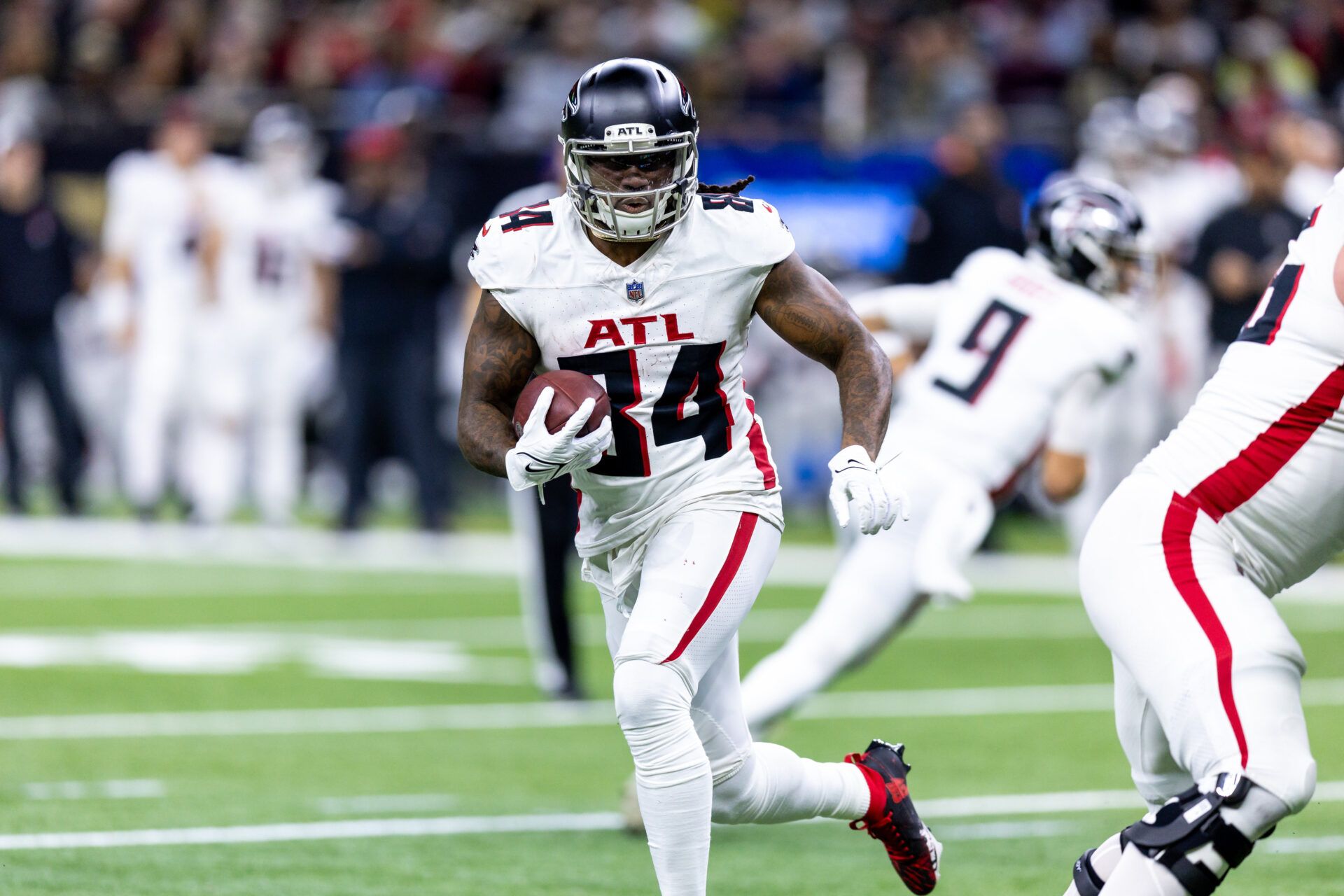 Atlanta Falcons running back Cordarrelle Patterson (84) run in the open field against the New Orleans Saints during the second half at Caesars Superdome.