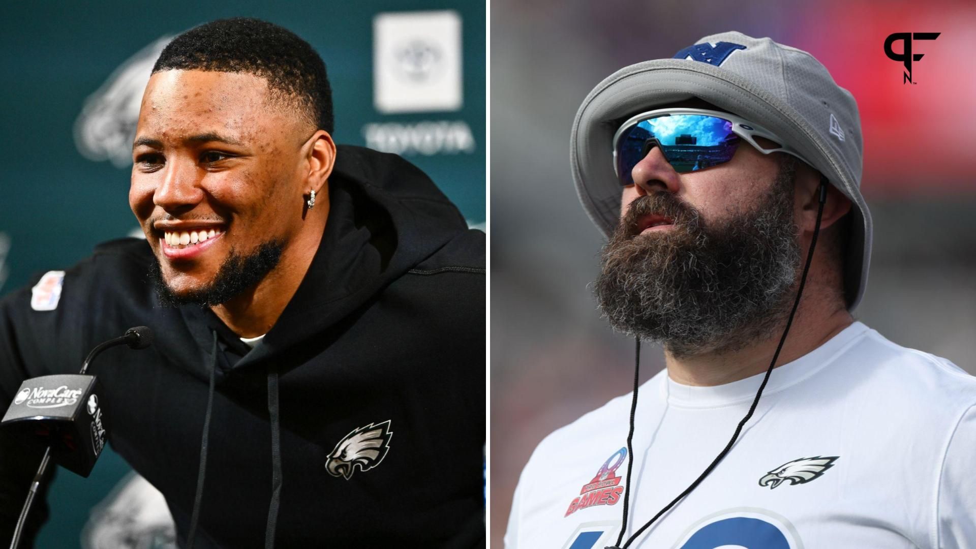 Saquon Barkley Attempts To Recruit Jason Kelce out of Retirement on New Heights Podcast