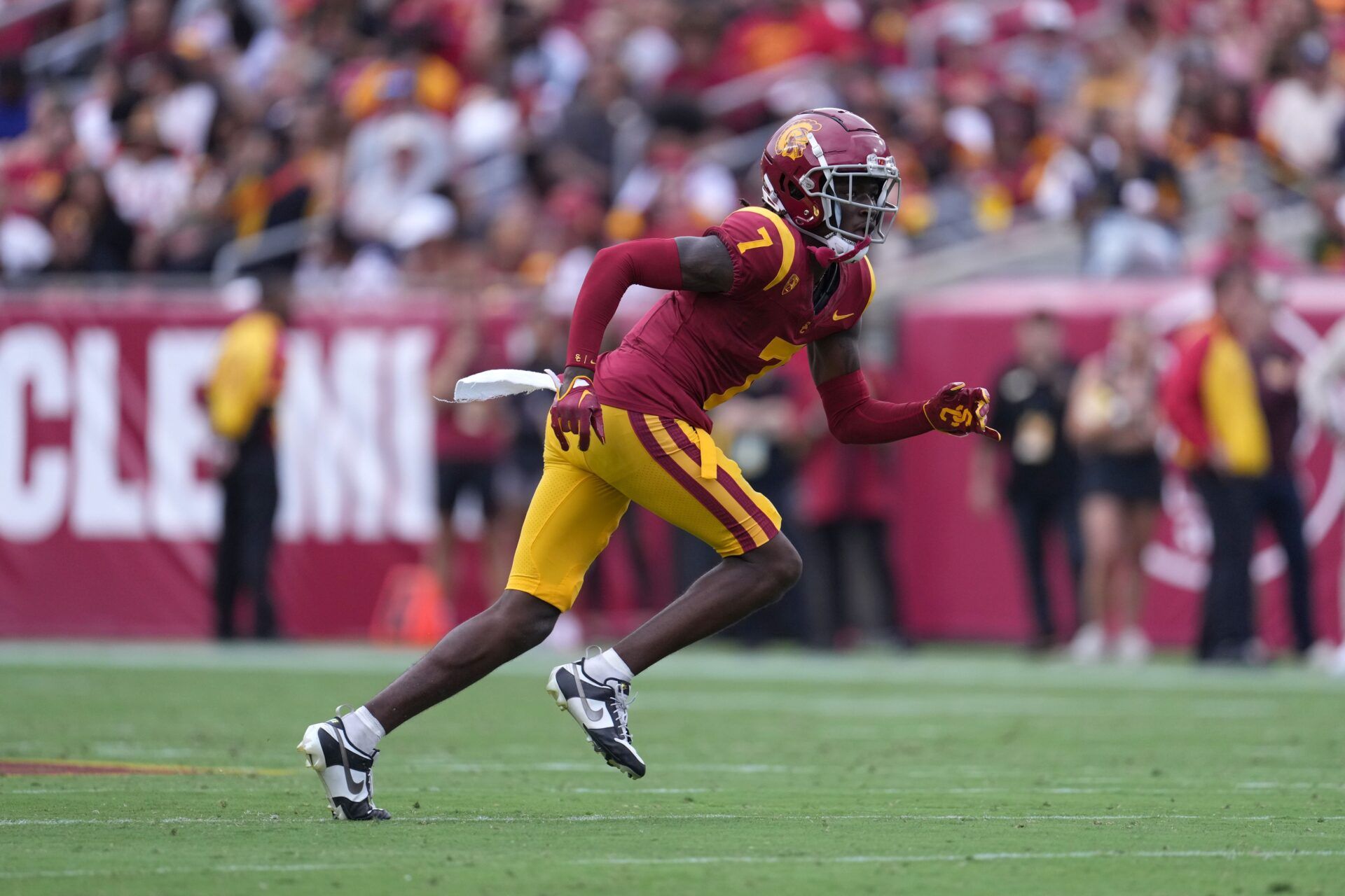 Former USC safety and current NFL Draft prospect Calen Bullock.