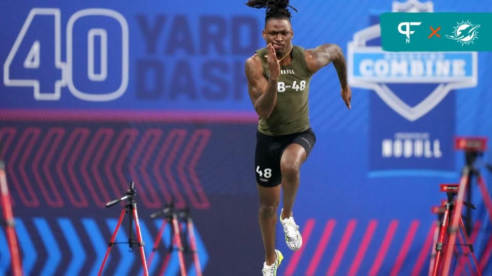 Southern California defensive back Calen Bullock (DB48) works out during the 2024 NFL Combine at Lucas Oil Stadium.