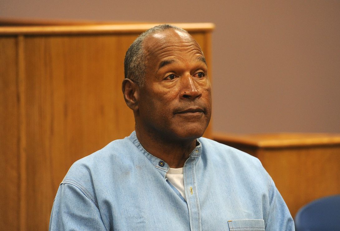 O.J. Simpson attends a parole hearing at Lovelock Correctional Center.