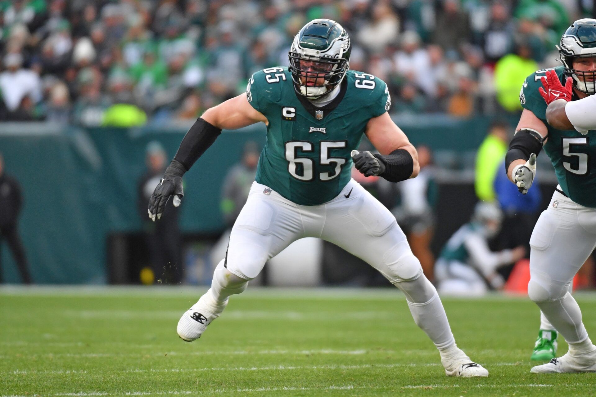 Philadelphia Eagles OT Lane Johnson (65) against the Arizona Cardinals.