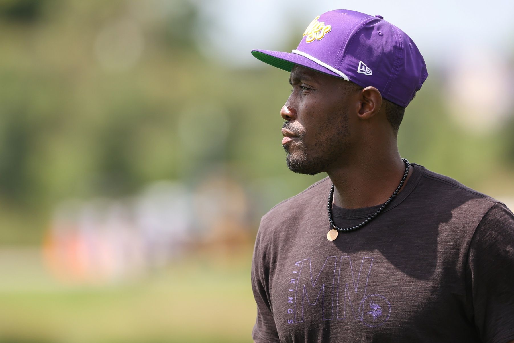 Minnesota Vikings general manager Kwesi Adofo-Mensah looks on at TCO Performance Center.