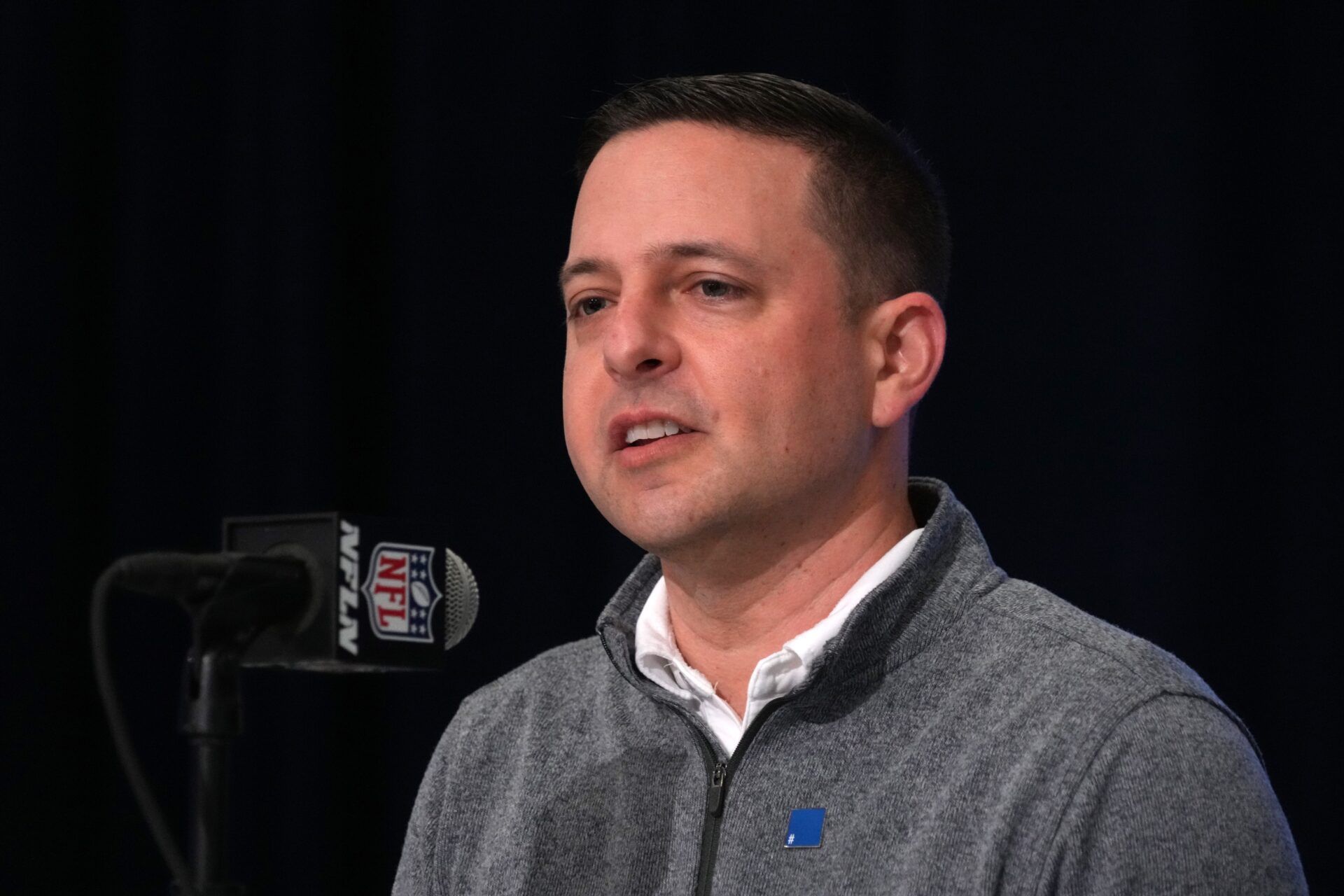 New England Patriots director of scouting Eliot Wolf during the NFL Scouting Combine at Indiana Convention Center.