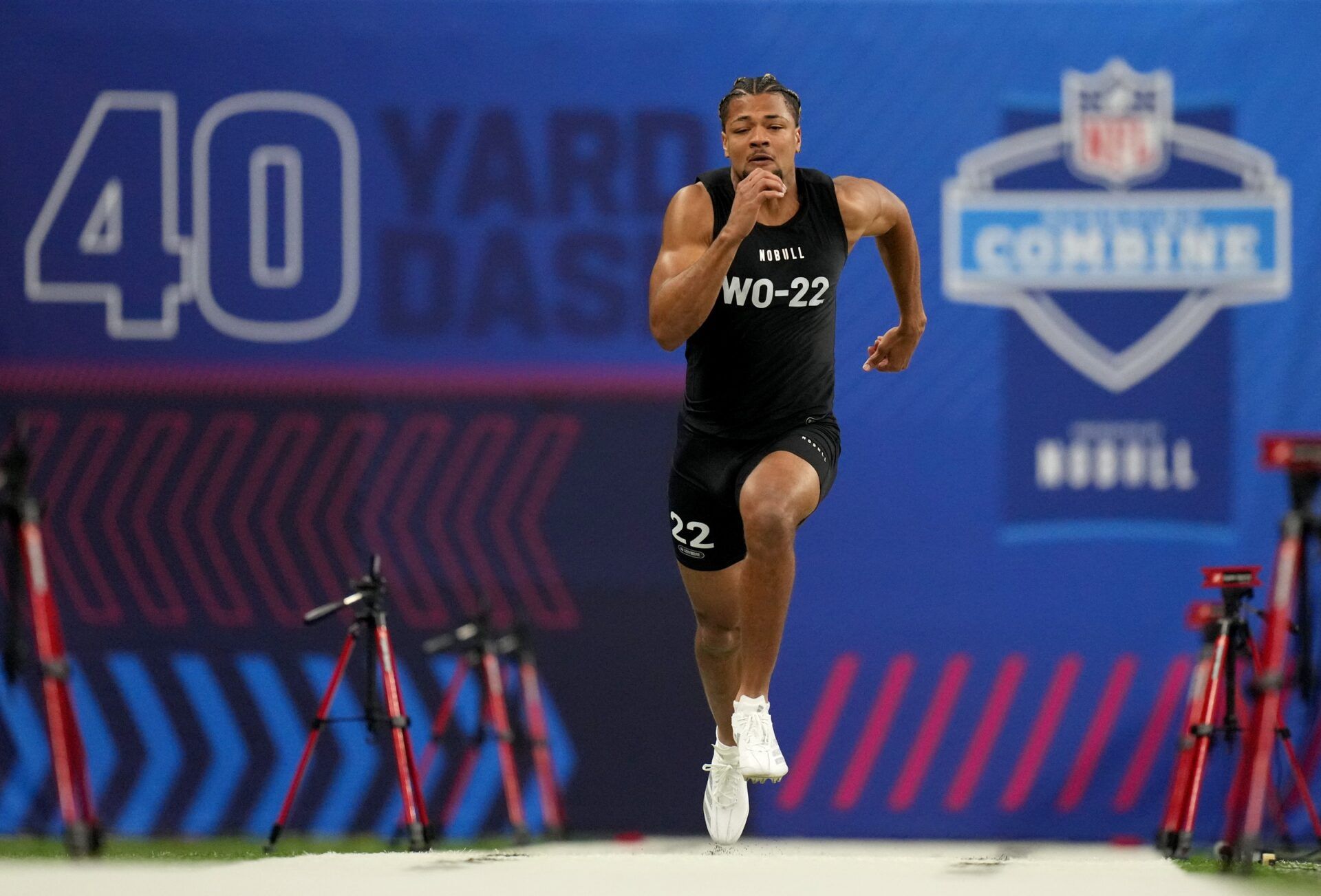 Washington wide receiver Rome Odunze (WO22) during the 2024 NFL Combine at Lucas Oil Stadium. Mandatory Credit: Kirby Lee-USA TODAY Sports