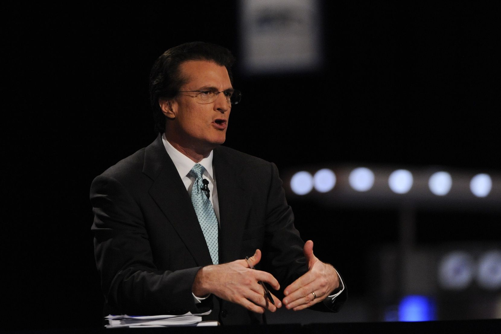 ESPN analyst Mel Kiper Jr during the 2011 NFL Draft at Radio City Music Hall. Mandatory Credit: Howard Smith-USA TODAY Sports