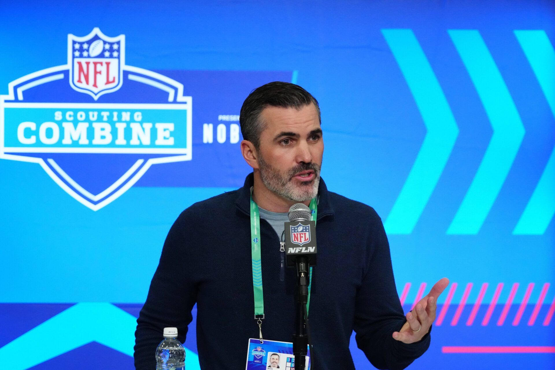 Cleveland Browns coach Kevin Stefanski speaks at a press conference at the NFL Scouting Combine at Indiana Convention Center.