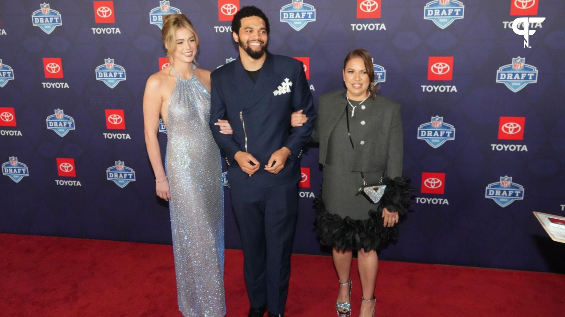 USC Trojans QB Caleb Williams on the red carpet at the 2024 NFL Draft.