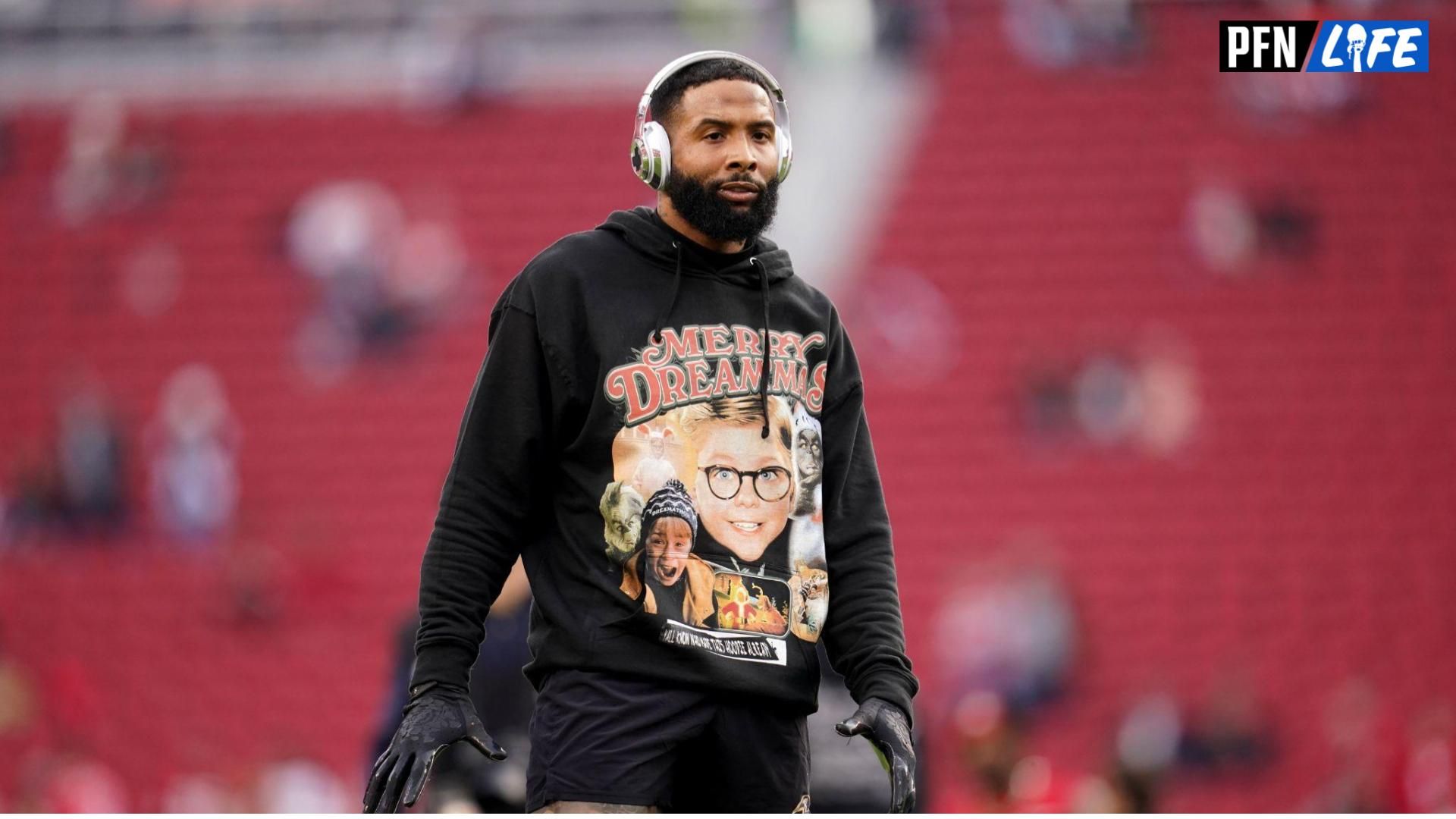 Baltimore Ravens wide receiver Odell Beckham Jr. (3) stands on the field before the start of the game against the San Francisco 49ers at Levi's Stadium.