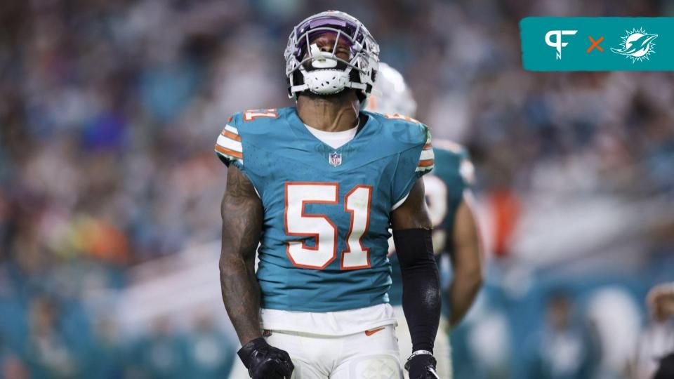 Miami Dolphins LB David Long Jr. (51) reacts after a play against the Dallas Cowboys.