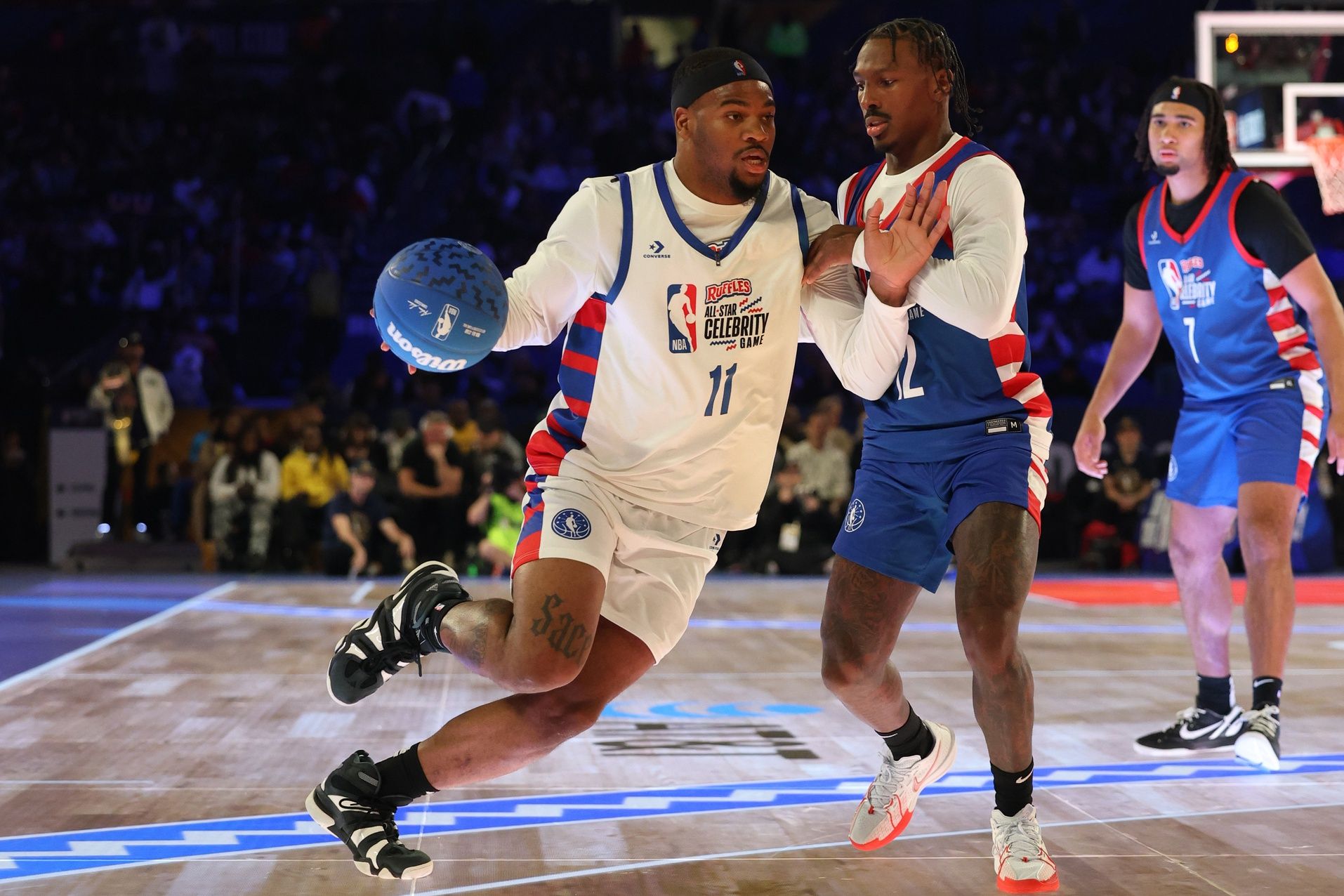 Dallas Cowboys pass rusher Micah Parsons plays in the NBA All-Star Celebrity Game.