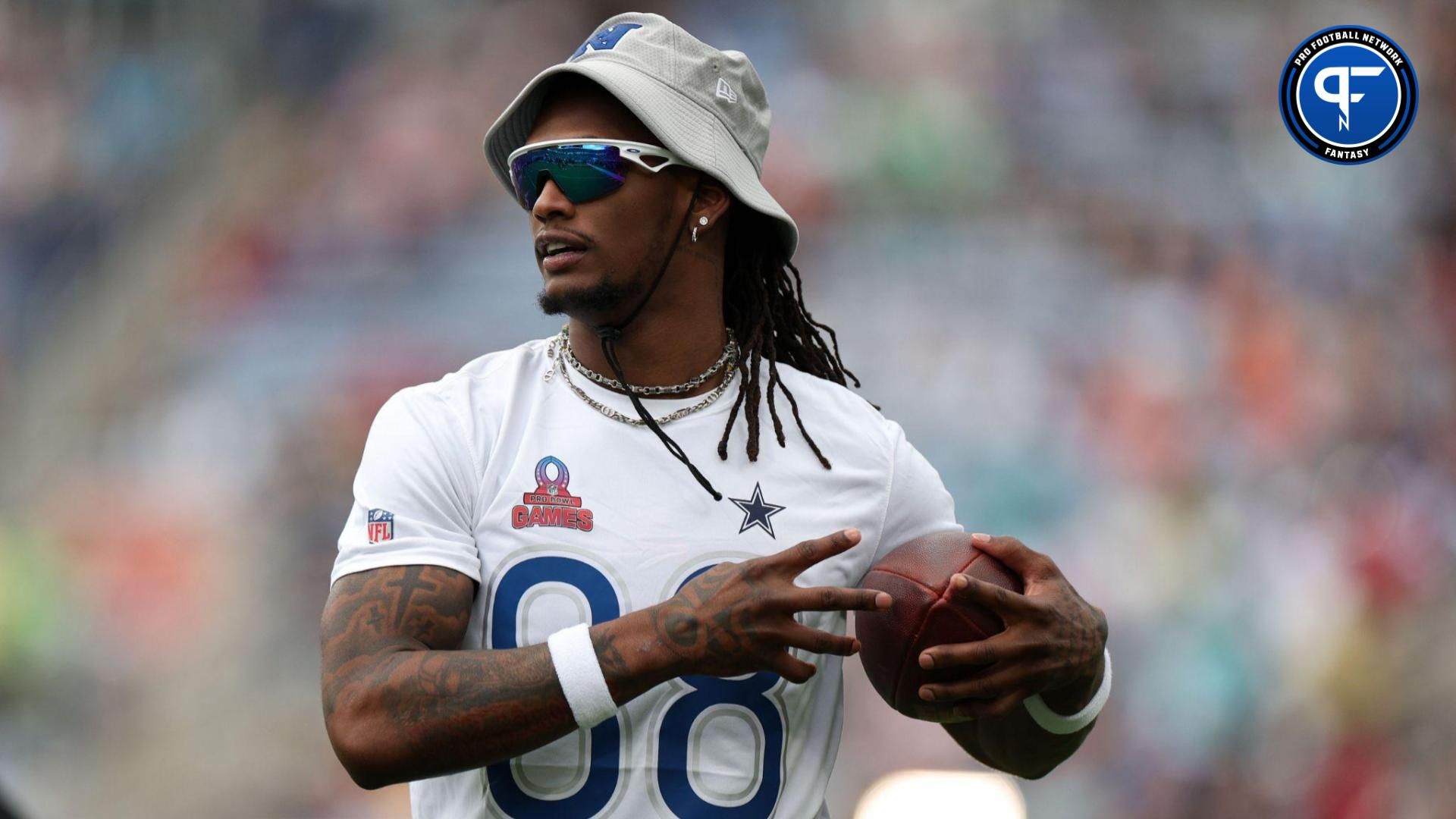 NFC wide receiver CeeDee Lamb (88) of the Dallas Cowboys before the 2024 Pro Bowl at Camping World Stadium.