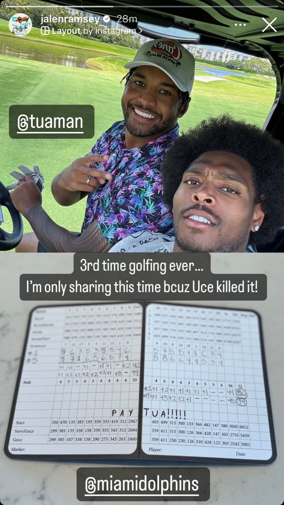 Jalen Ramsey - Tua Golf Card