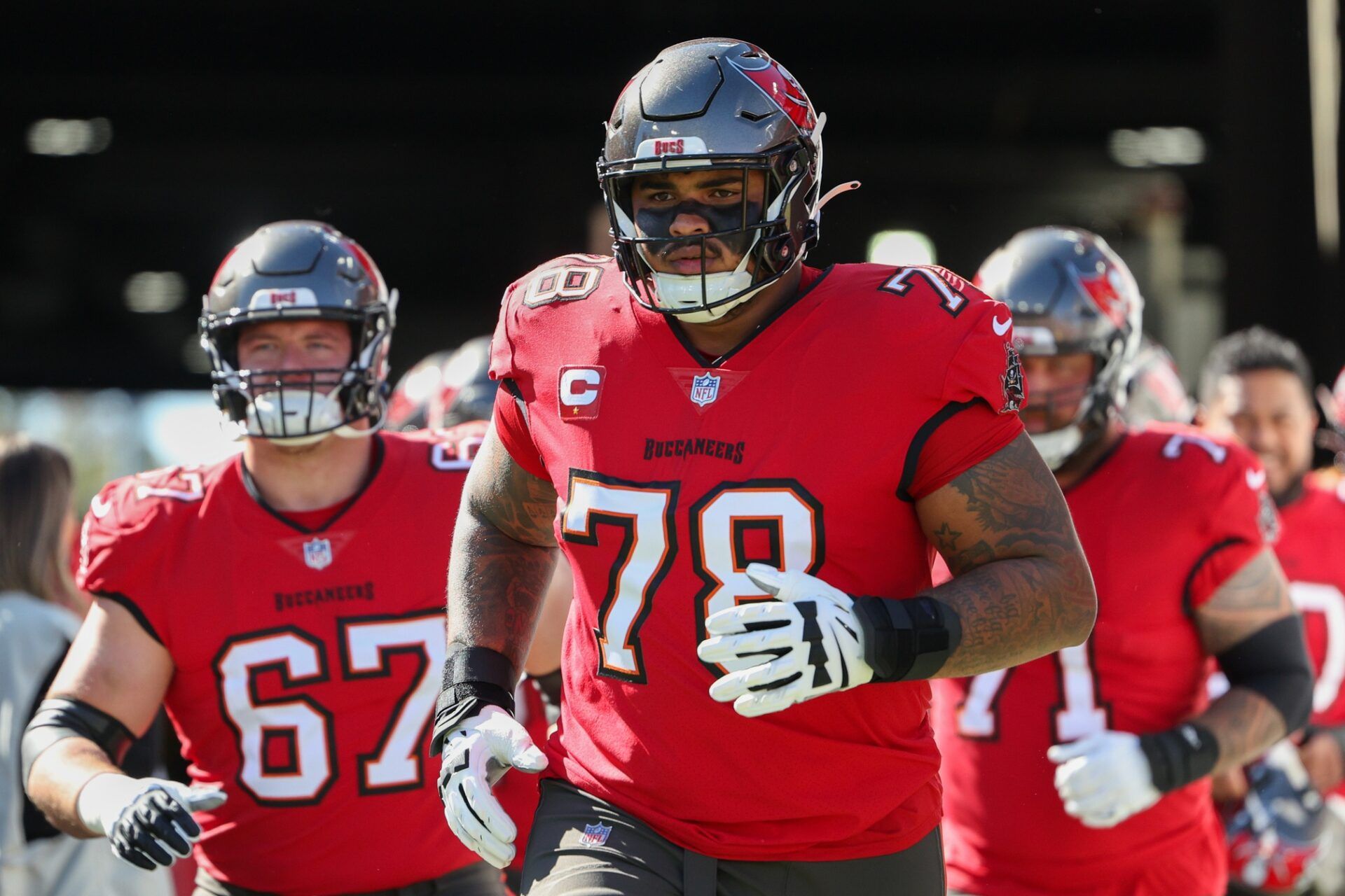 Tampa Bay Buccaneers OT Tristan Wirfs (78) is an NFL extension candidate this summer.